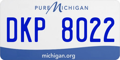 MI license plate DKP8022
