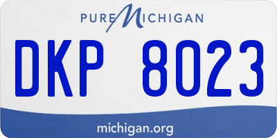 MI license plate DKP8023