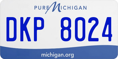 MI license plate DKP8024