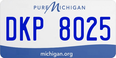MI license plate DKP8025