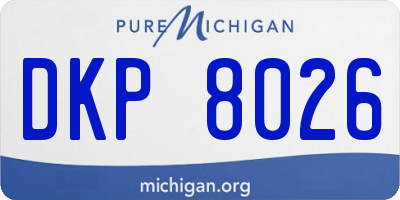 MI license plate DKP8026