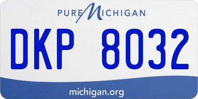 MI license plate DKP8032