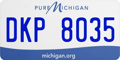 MI license plate DKP8035