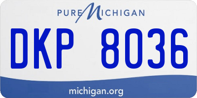 MI license plate DKP8036