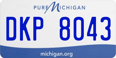 MI license plate DKP8043