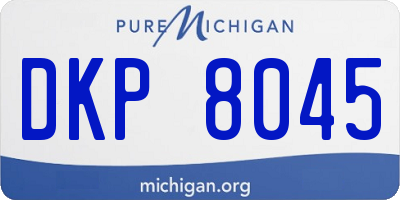 MI license plate DKP8045