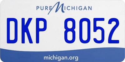 MI license plate DKP8052