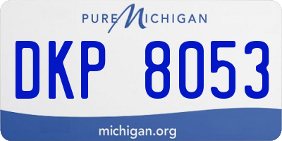 MI license plate DKP8053