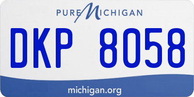 MI license plate DKP8058