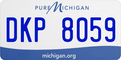 MI license plate DKP8059