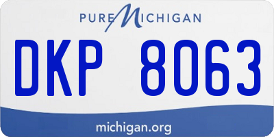 MI license plate DKP8063