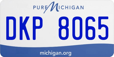 MI license plate DKP8065
