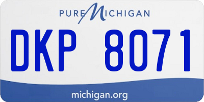 MI license plate DKP8071