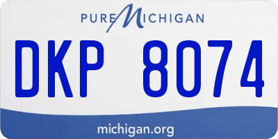 MI license plate DKP8074