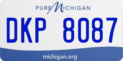MI license plate DKP8087