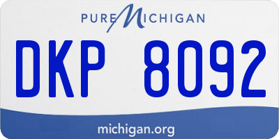 MI license plate DKP8092