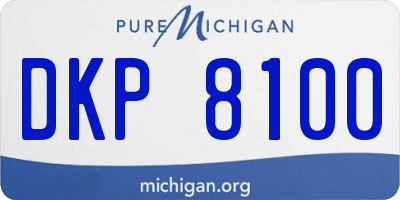 MI license plate DKP8100