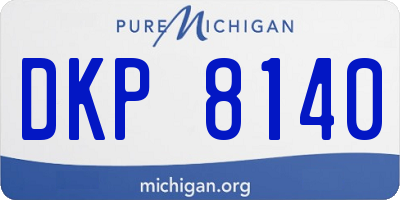 MI license plate DKP8140