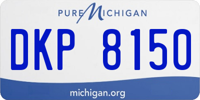 MI license plate DKP8150