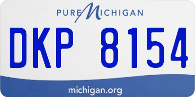 MI license plate DKP8154
