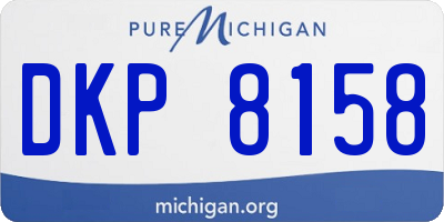 MI license plate DKP8158