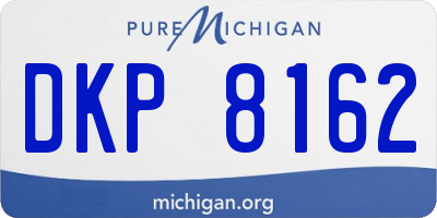 MI license plate DKP8162