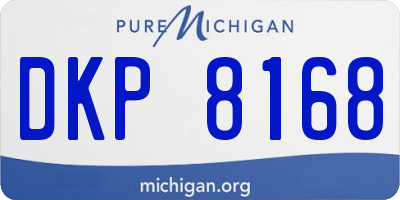 MI license plate DKP8168