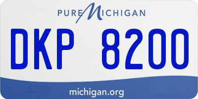 MI license plate DKP8200