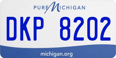 MI license plate DKP8202