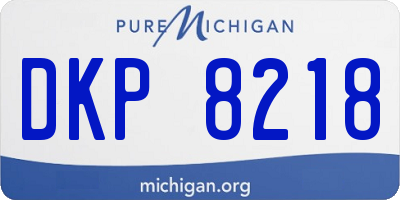MI license plate DKP8218