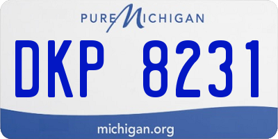 MI license plate DKP8231