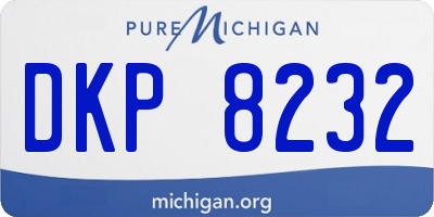 MI license plate DKP8232