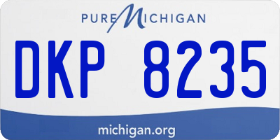 MI license plate DKP8235