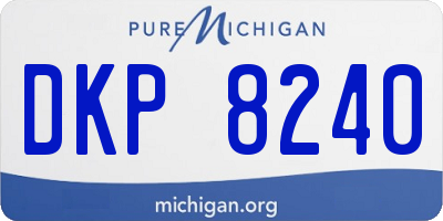 MI license plate DKP8240