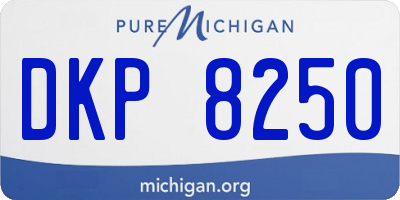MI license plate DKP8250