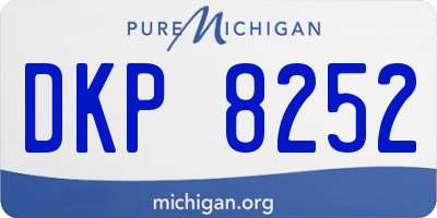 MI license plate DKP8252