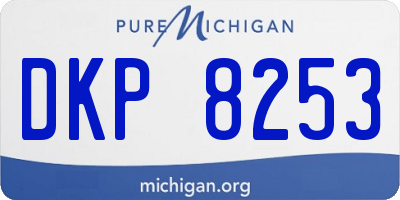 MI license plate DKP8253