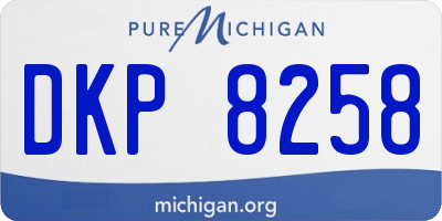 MI license plate DKP8258