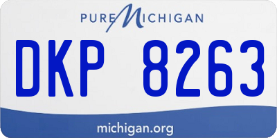 MI license plate DKP8263
