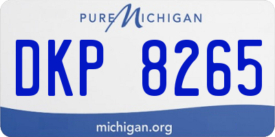 MI license plate DKP8265