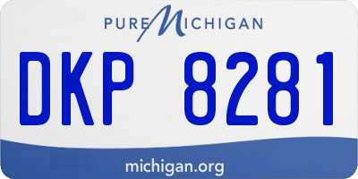 MI license plate DKP8281