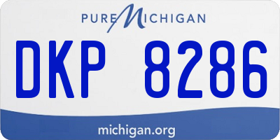 MI license plate DKP8286