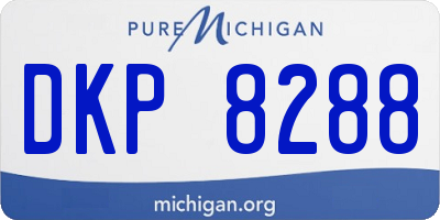 MI license plate DKP8288