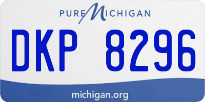 MI license plate DKP8296