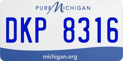 MI license plate DKP8316