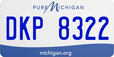 MI license plate DKP8322