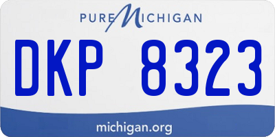 MI license plate DKP8323