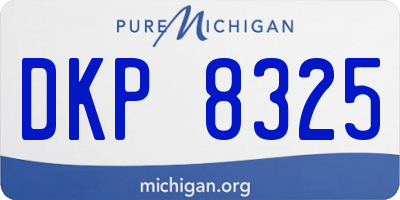 MI license plate DKP8325