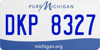 MI license plate DKP8327
