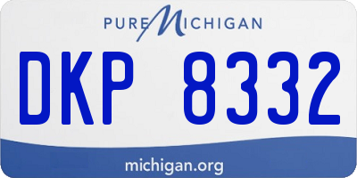 MI license plate DKP8332